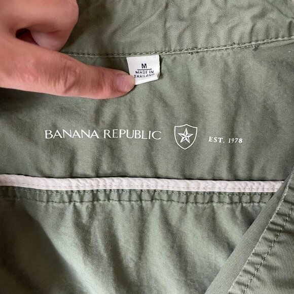 Banana Republic Womens Olive Green Utility Jacket Womens Size Medium - Picture 4 of 5